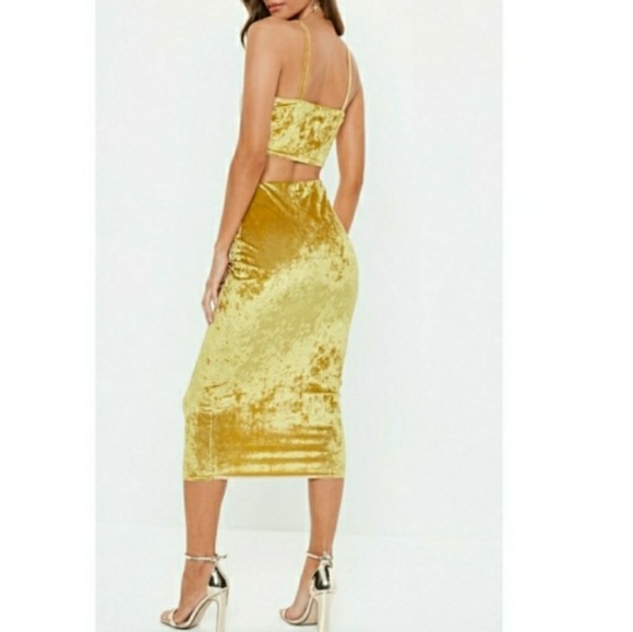 NEW 2 Piece Set Velvet Cami Top & Midi Skirt - Picture 3 of 5